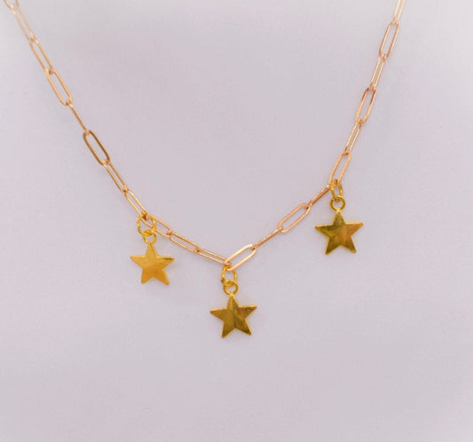 3goldenstarsnecklace