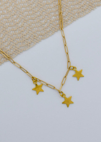 3goldenstarsnecklace