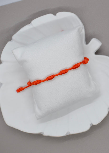seven knots orange bracelet