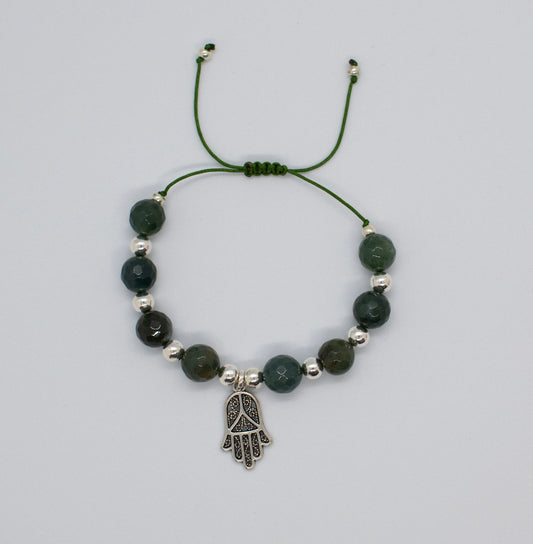 Agate green bracelet