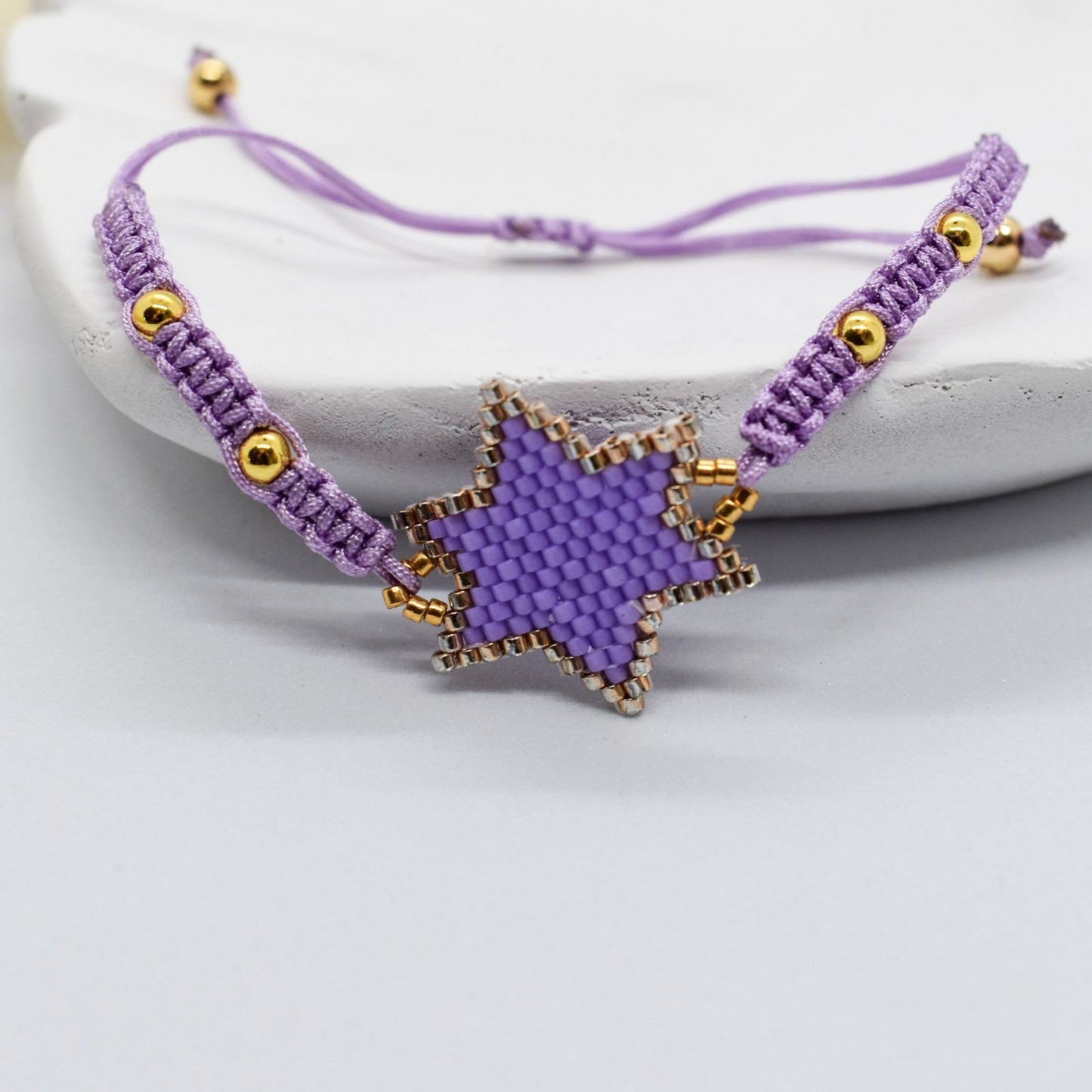 Beaded Purple star bracelets