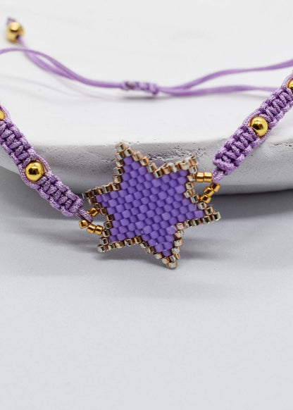 Beaded Purple star bracelets