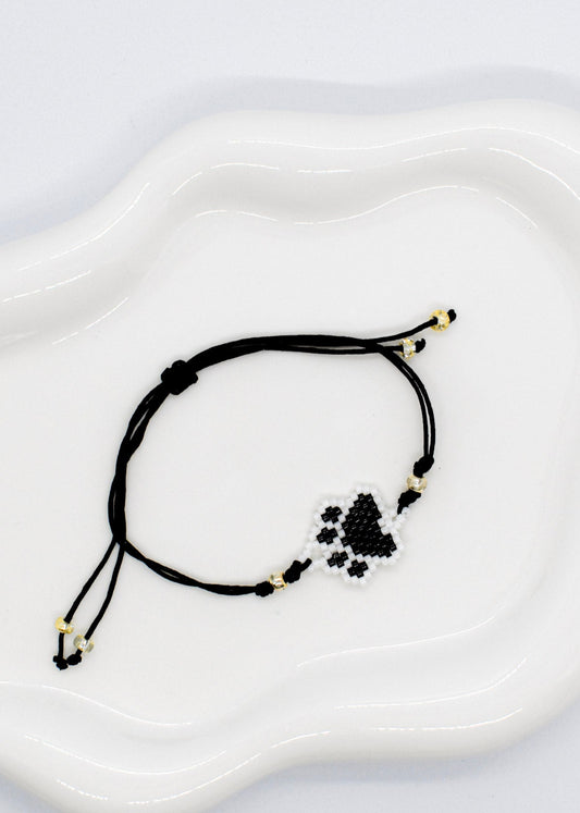 Black beaded paws bracelet