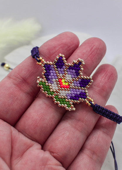Blue lotus bracelet