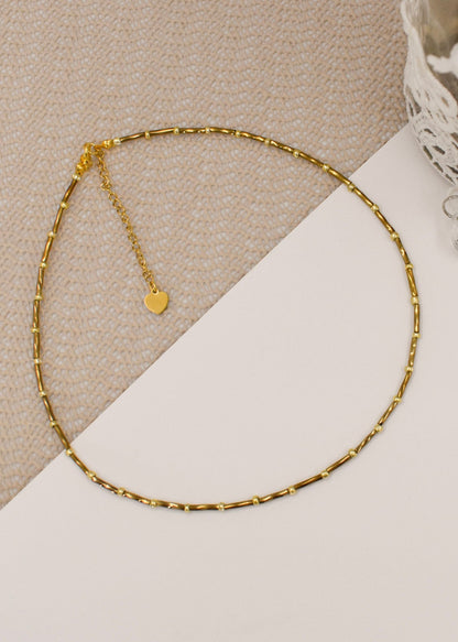 Bronze beaded necklace