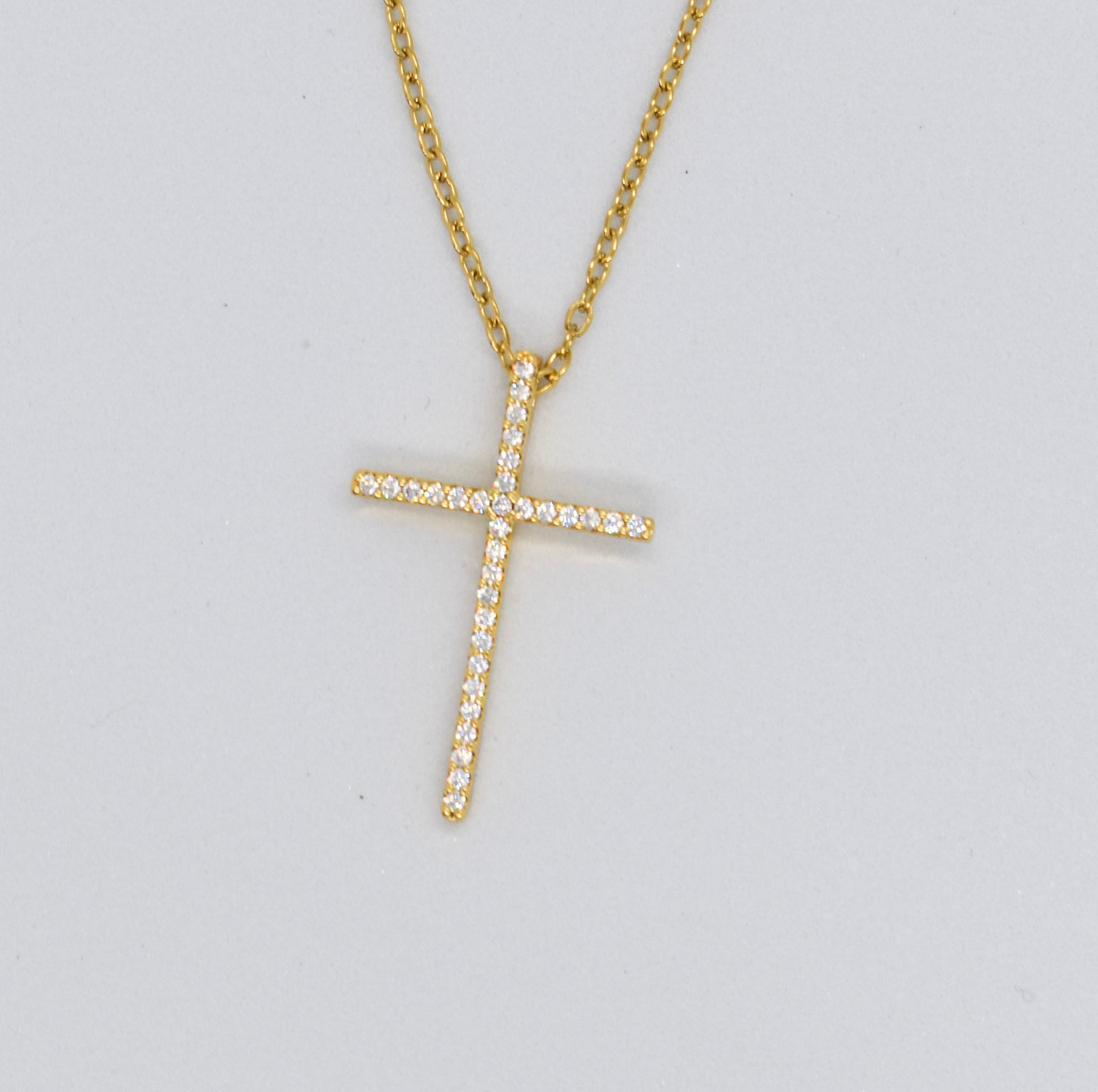 Cross Necklace Strass