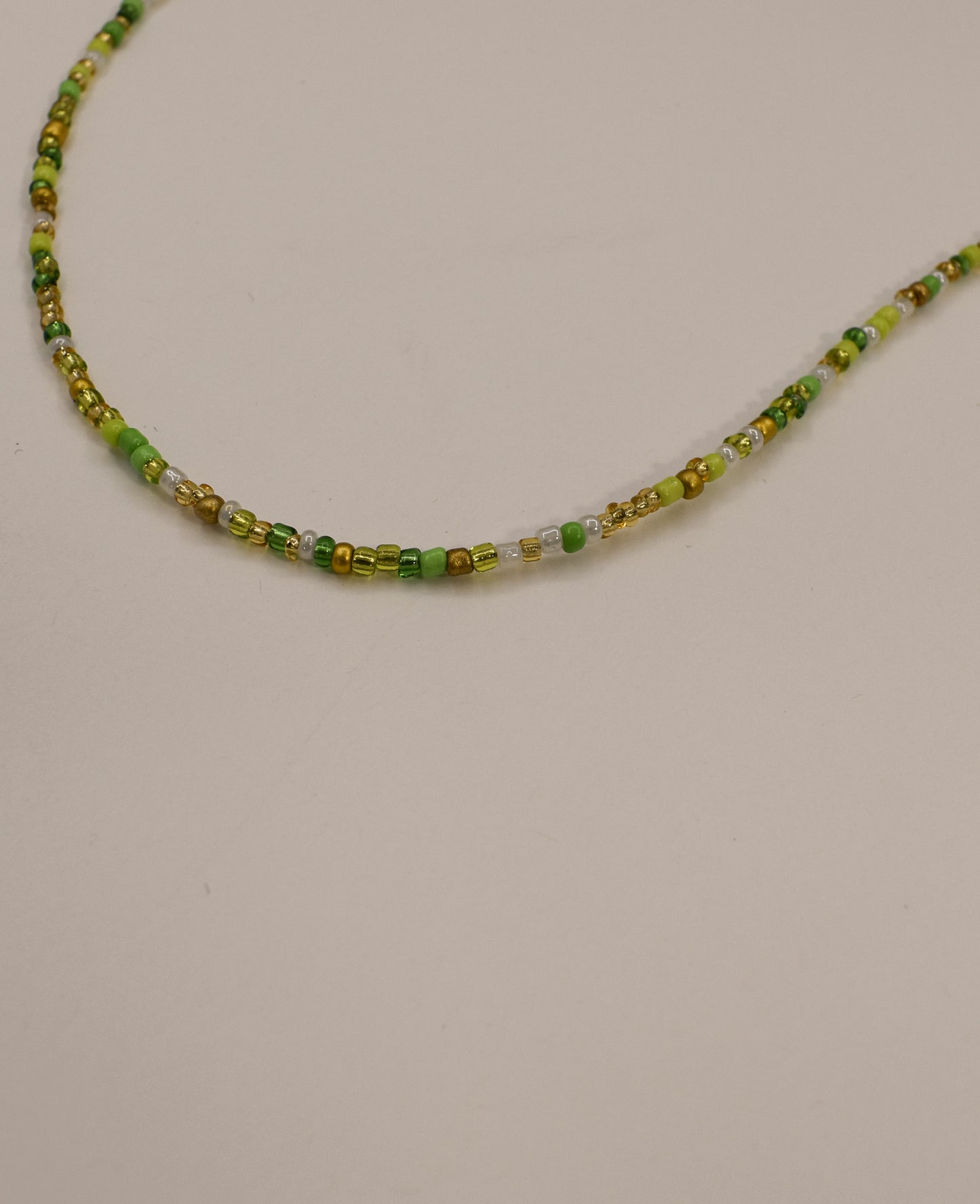 GREEN BEADED NECKLACE