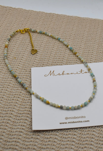 Mini Amazonite Pearls Necklace