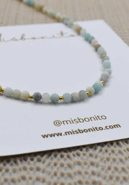 Mini Amazonite Pearls Necklace