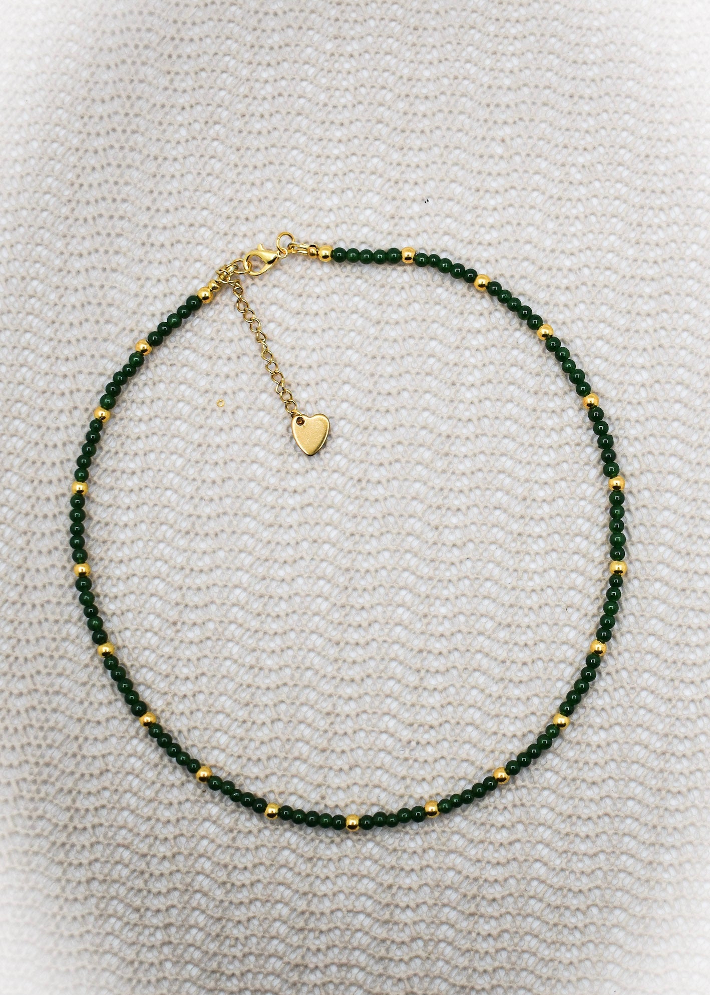 Green Jade Mini Pearls Necklace