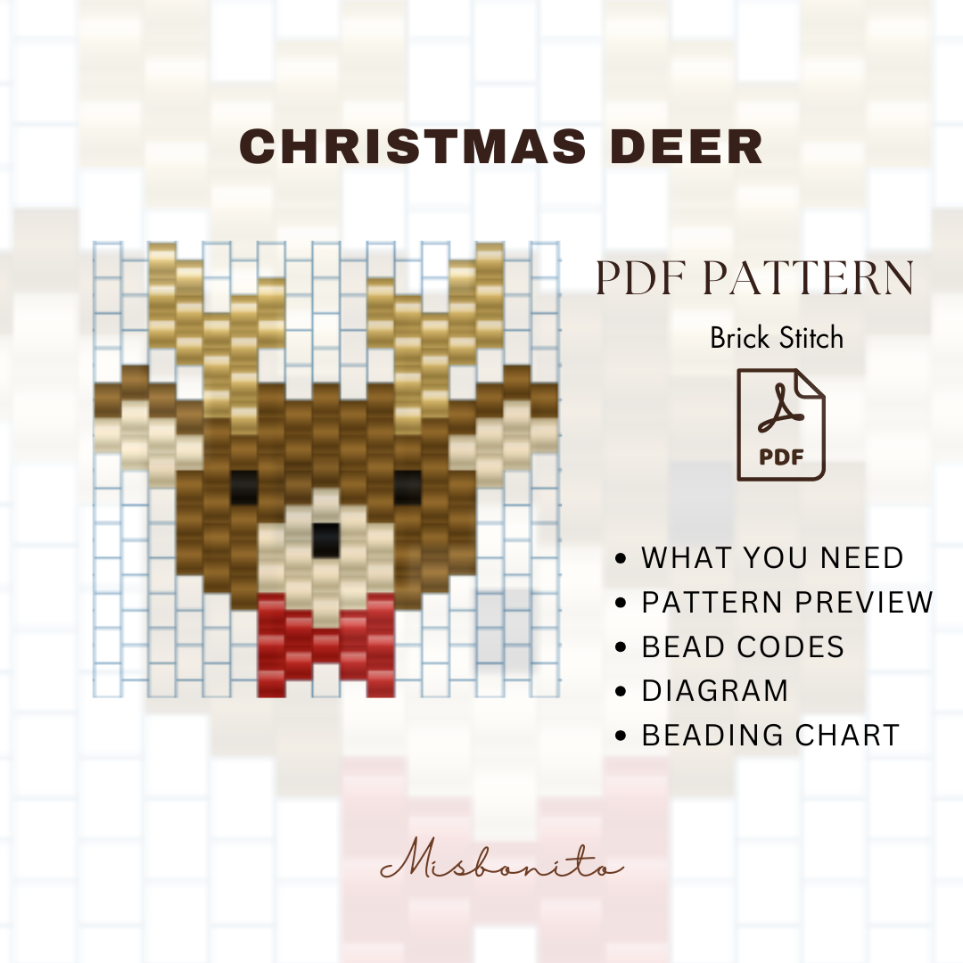 deer pattern pdf portada to sell pdf patterns mIyuki beaded deer