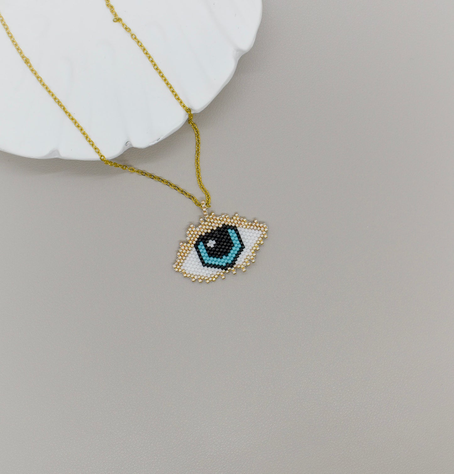 Evil eye beaded necklace