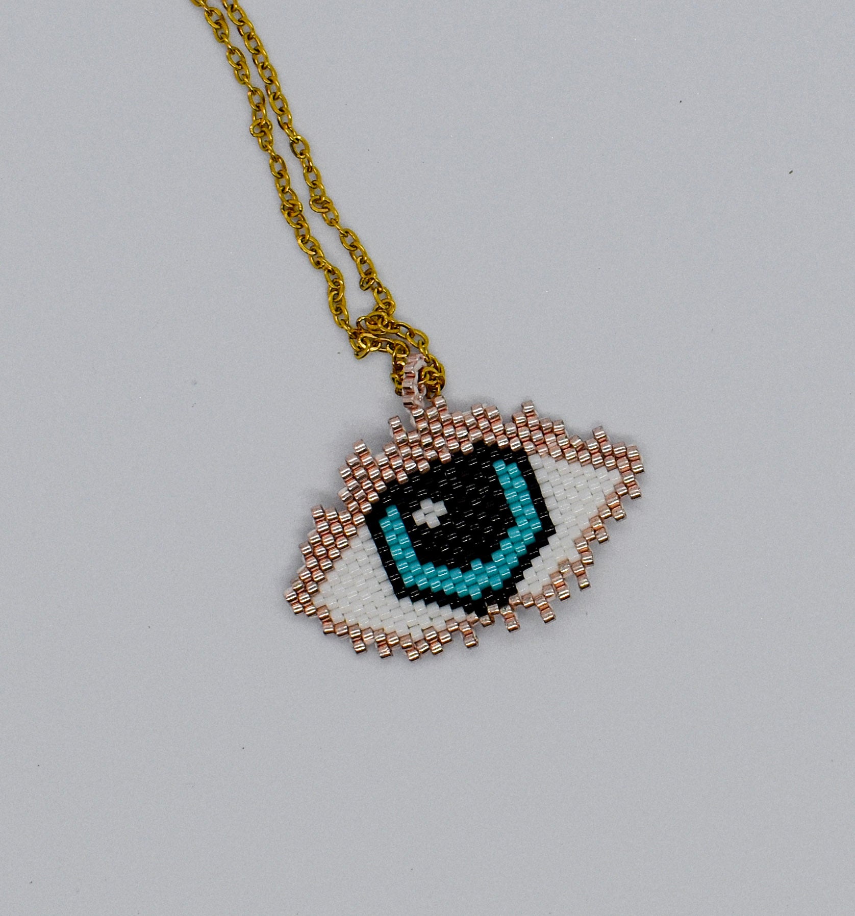 Evil eye beaded necklace