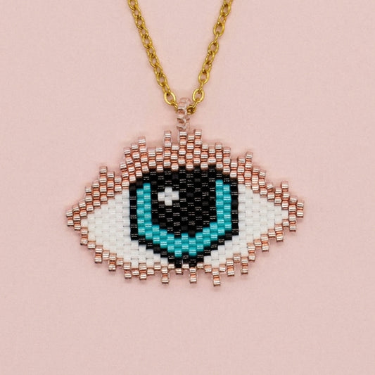 Evil eye beaded necklace