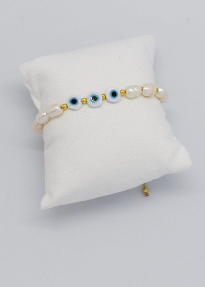 Evil eye trio bracelet