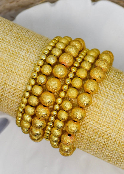 Golden frosted bracelets