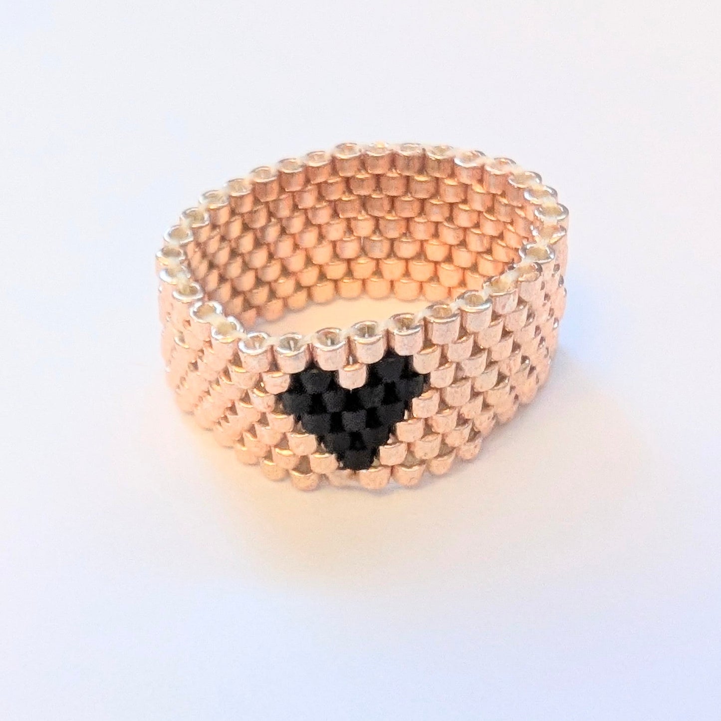 Golden heart Miyuki ring