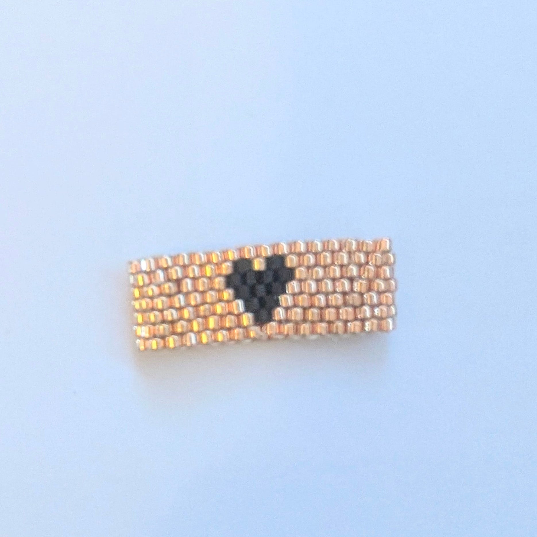 Golden heart Miyuki rings