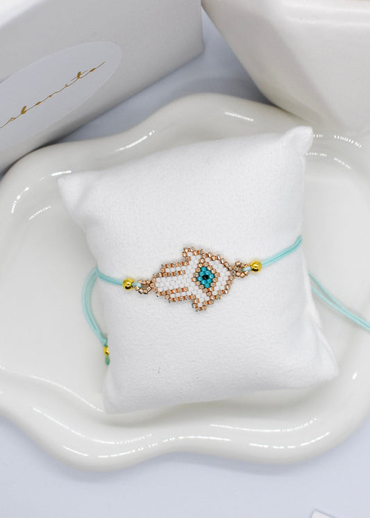 Hamsa hand Miyuki bracelet