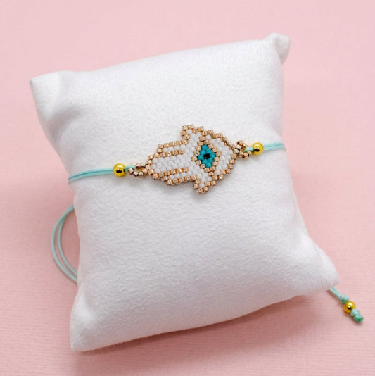 Hamsa hand Miyuki brazalete