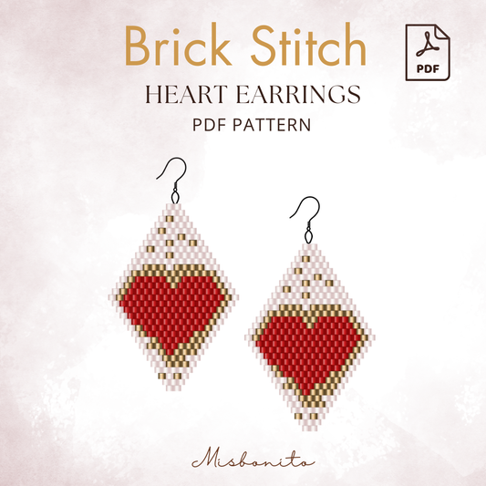 PDF HEART EARRINGS DIGITAL DOWNLOAD