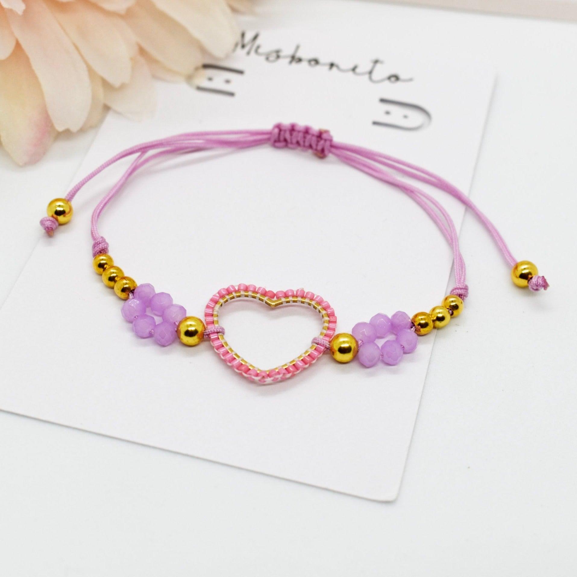 Pink heart bracelet