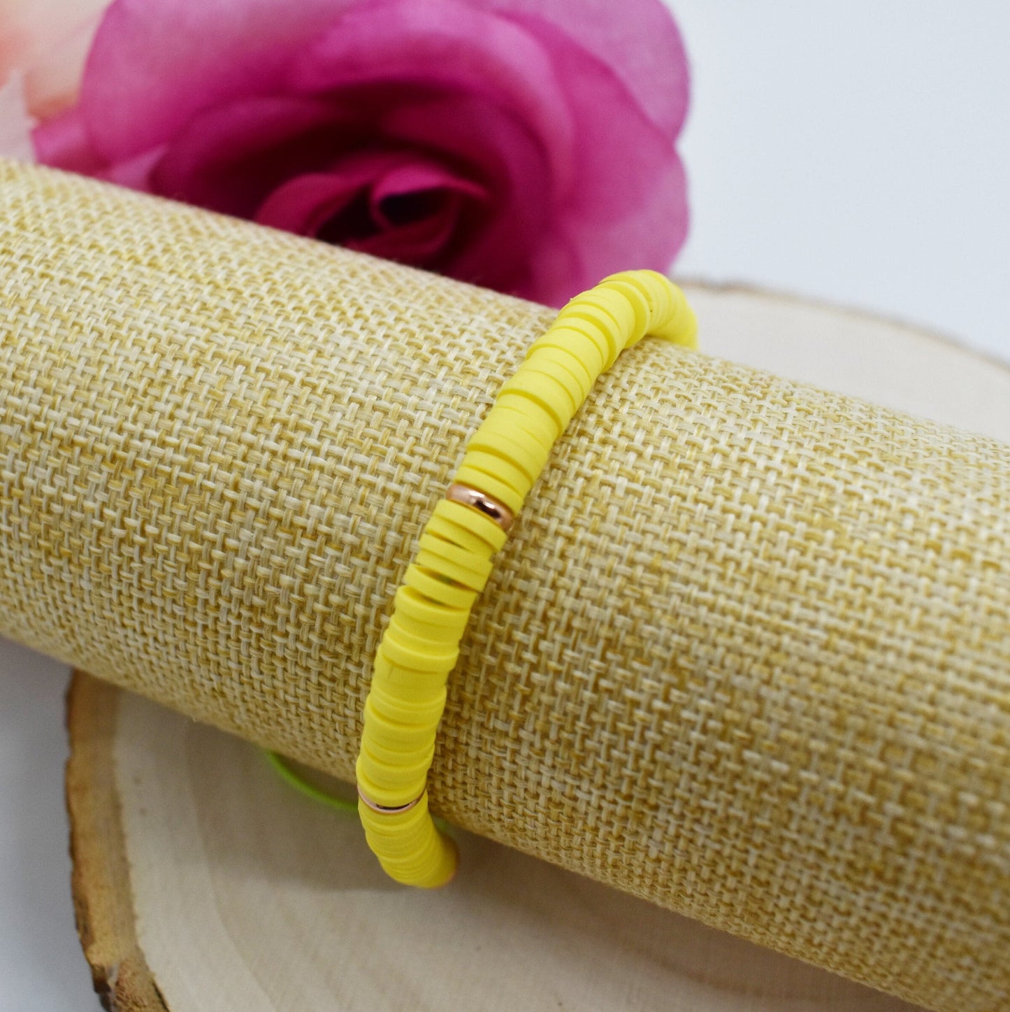 Heishi yellow bracelet