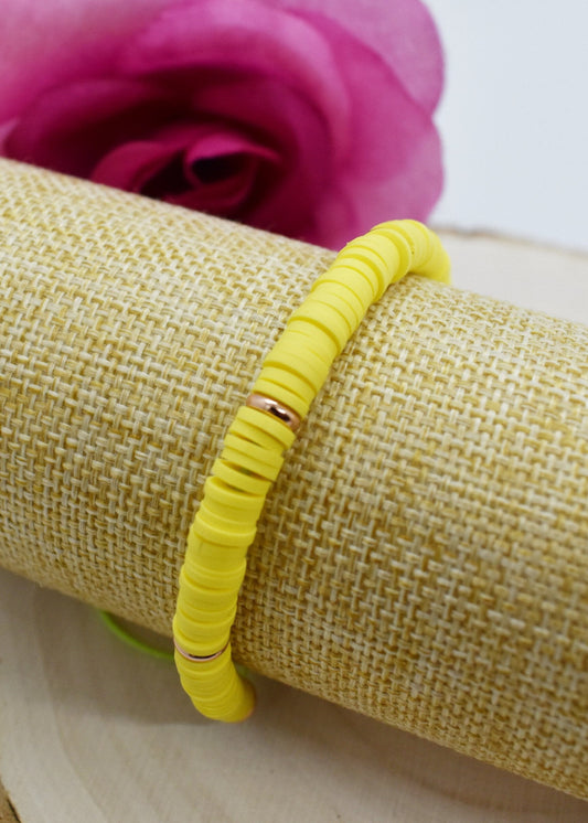 Heishi yellow bracelet