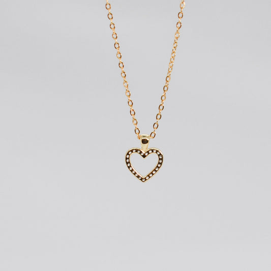 Hollow heart neckalce