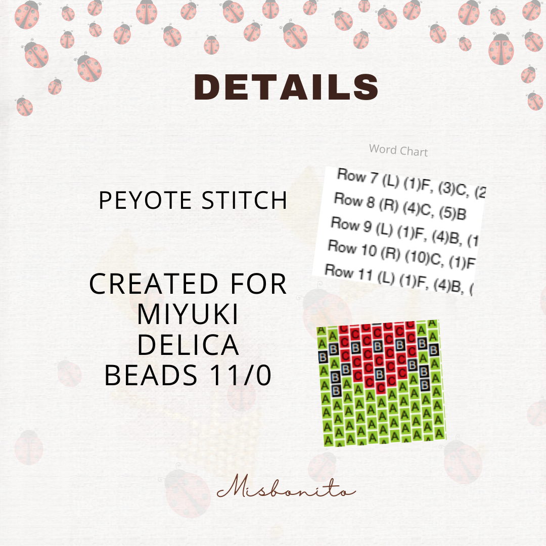PDF LADYBUG BRACELET DIGITAL DOWNLOAD
