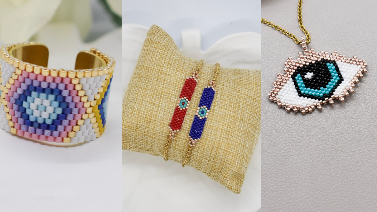 Evil eye bracelets rings and necklaces