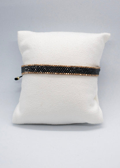 Miyuki bar bracelet black