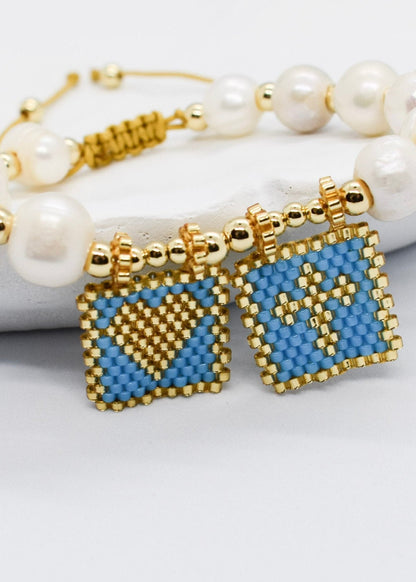Miyuki scapular blue bracelet