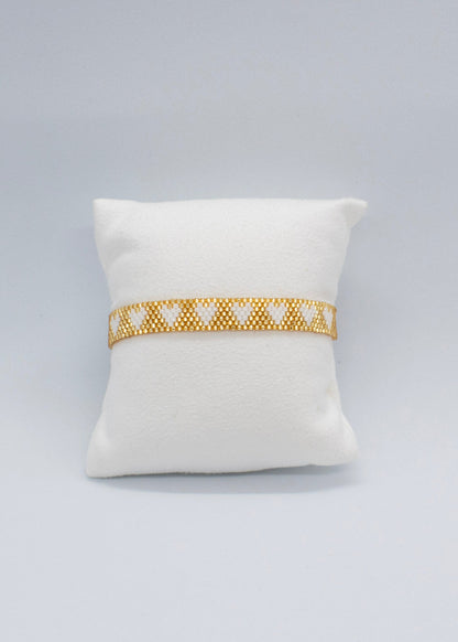 Miyuki bar white and gold