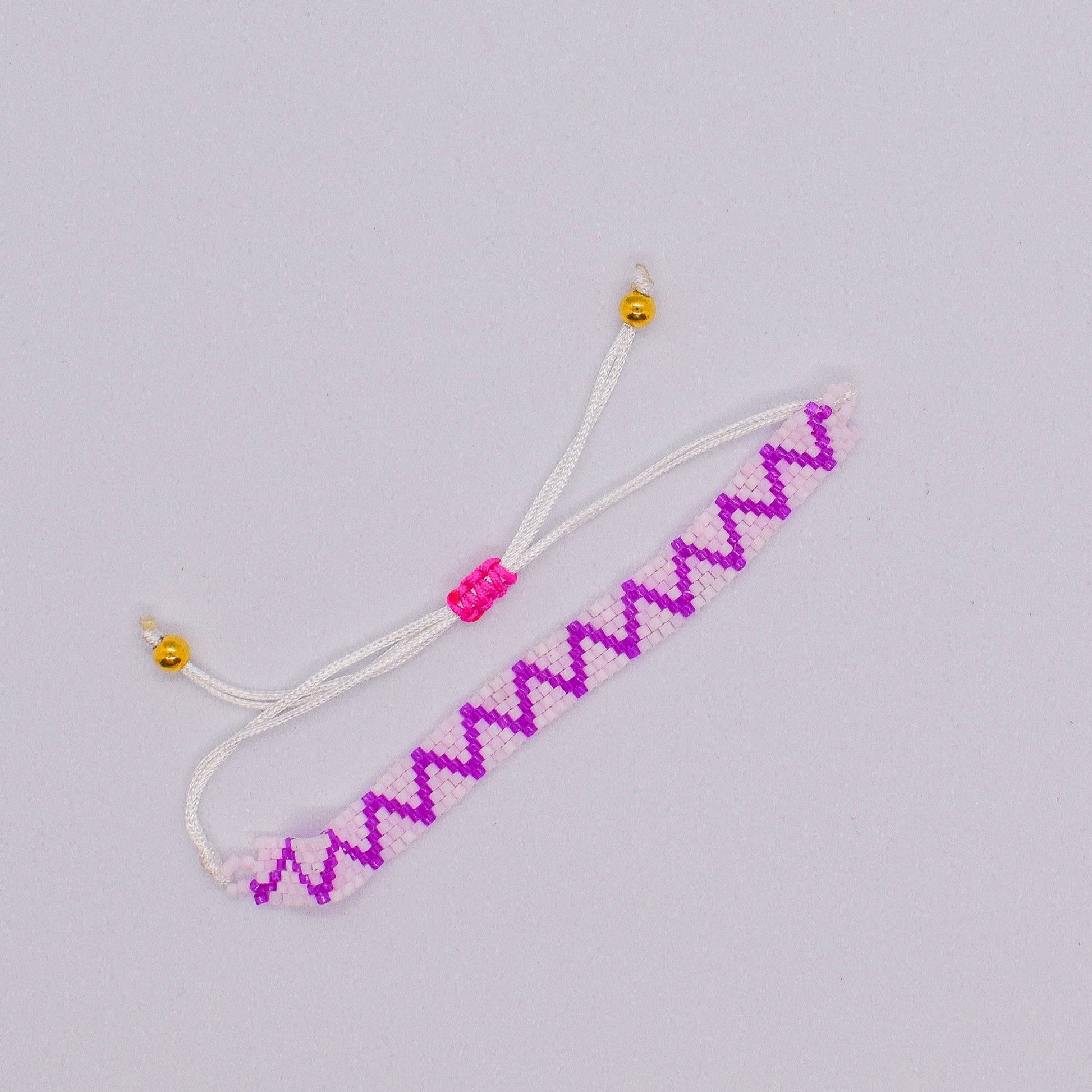 Pink Zig Zag Miyuki Bracelet