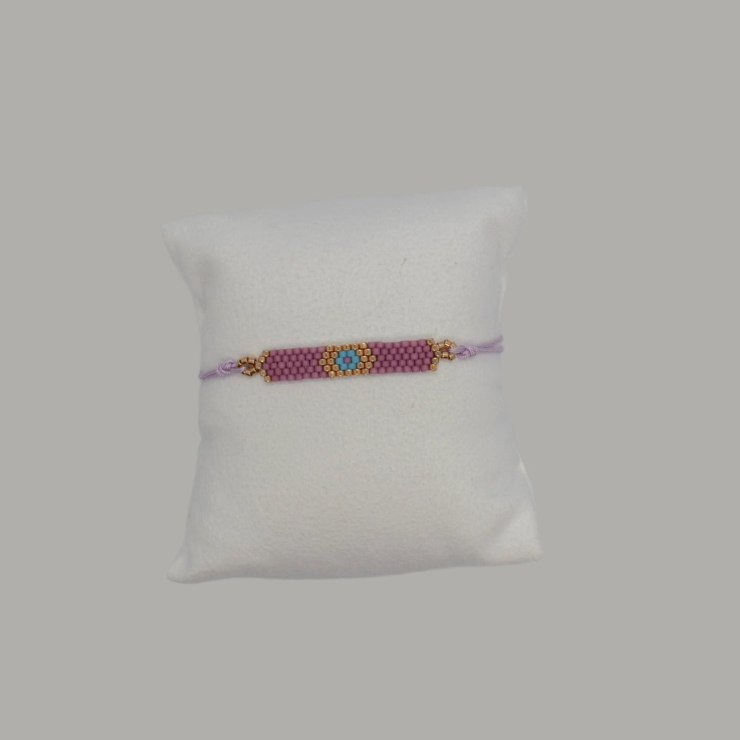 Purple evil eye bracelet