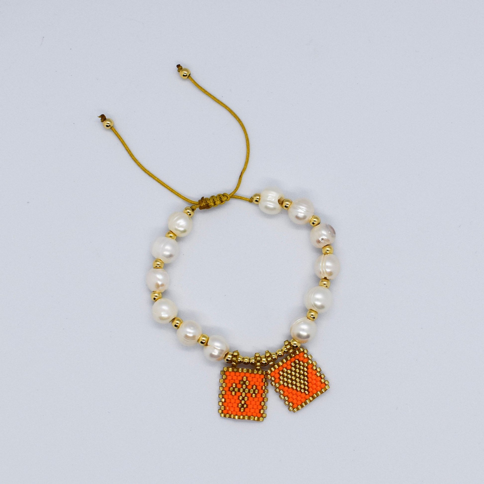 Scapular Miyuki Orange Bracelet