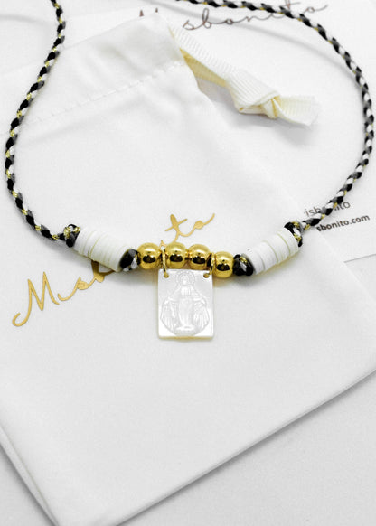Scapular Necklace with clay beads 