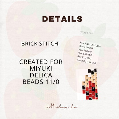 PDF STRAWBERRY EARRINGS DIGITAL DOWNLOAD