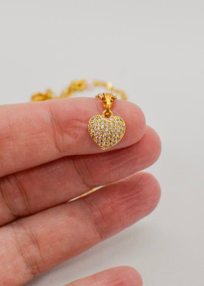 Dainty strass heart