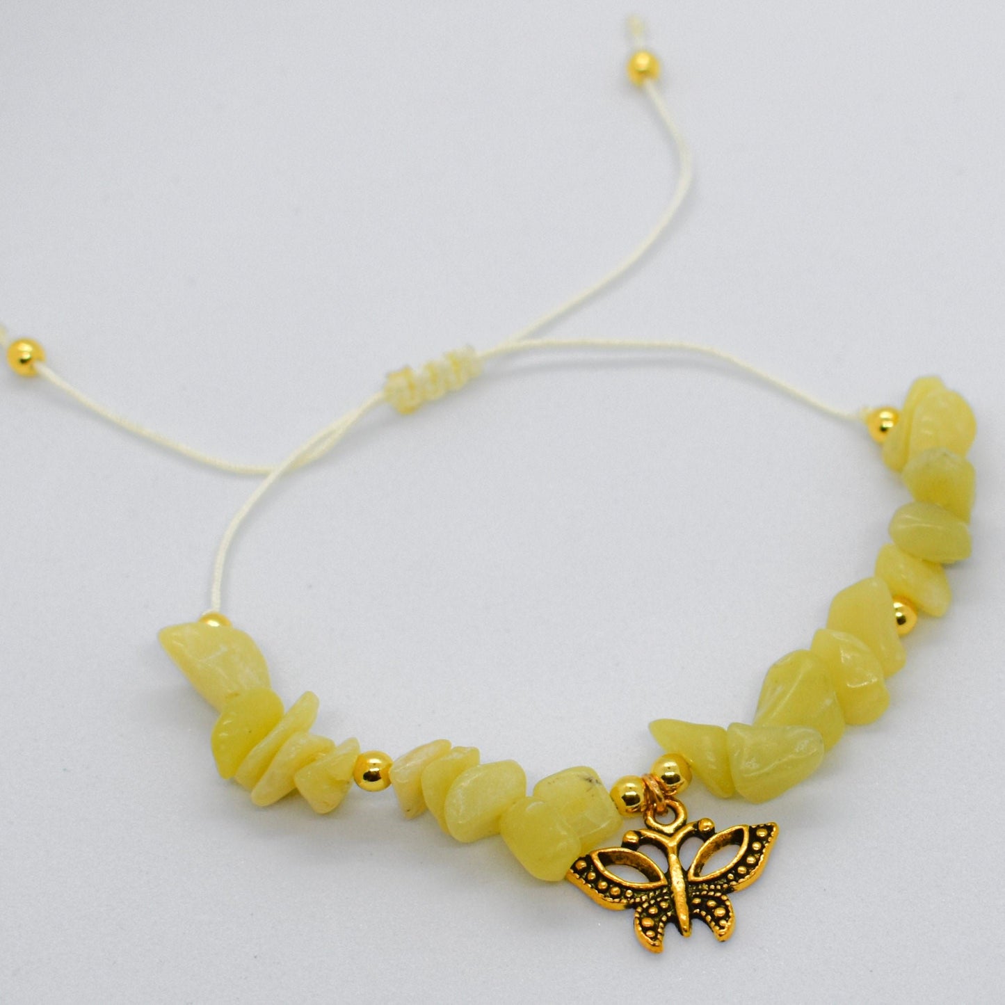 Yellow Agate chips bracelet