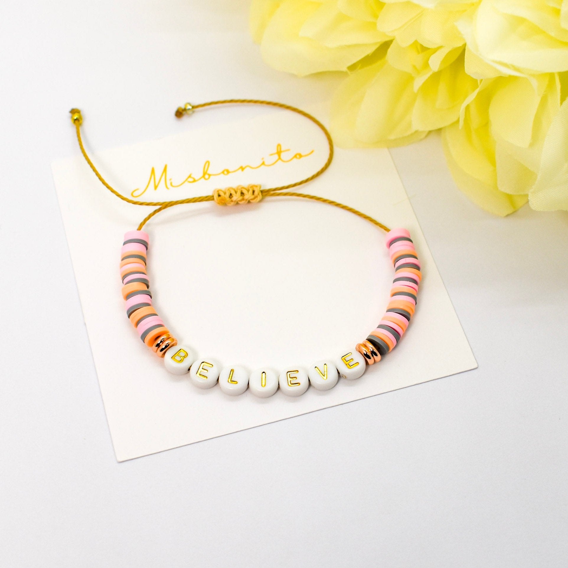 adjustable believe bracelet