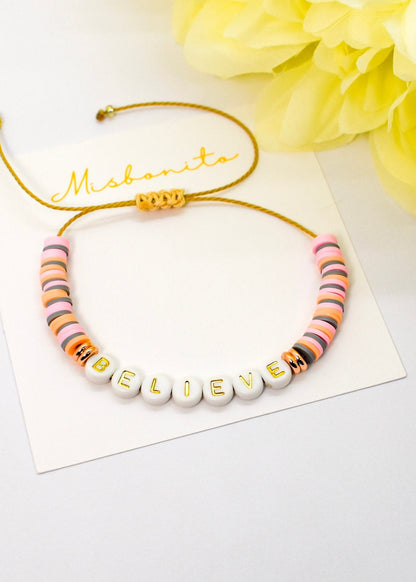 adjustable believe bracelet