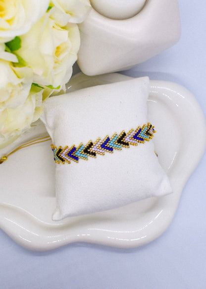 arrow bracelets beaded blue