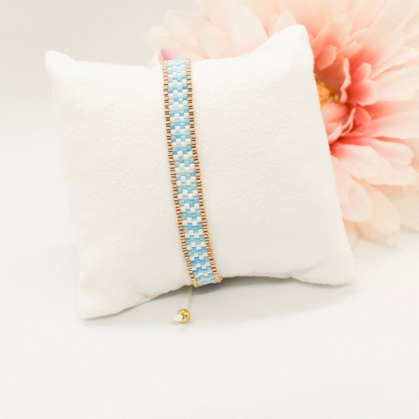 Blue Miyuki bar bracelet