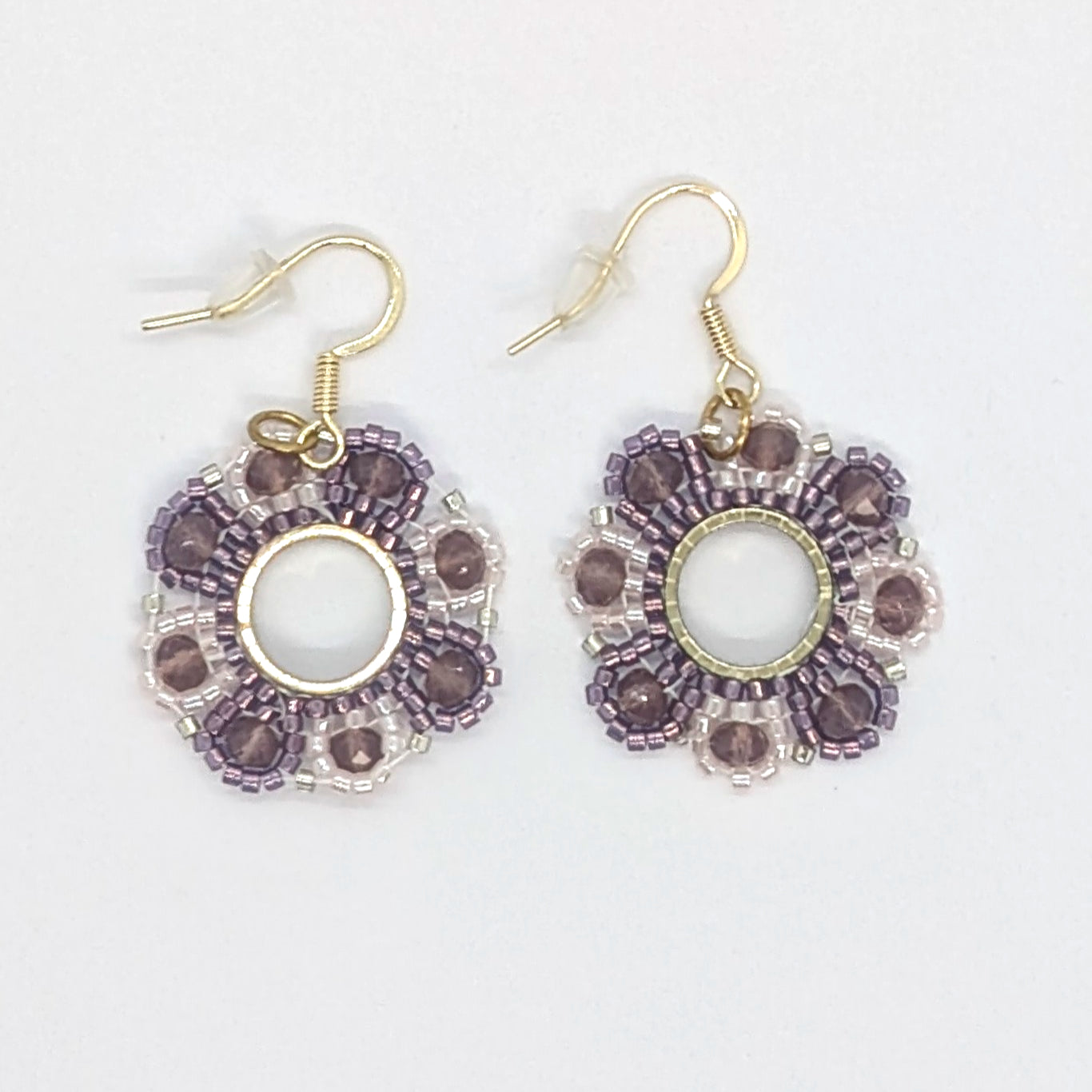 purple dangle earrings