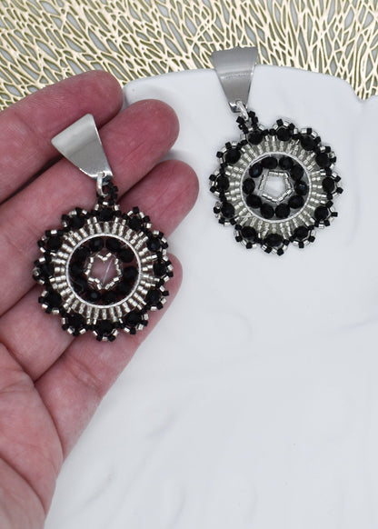 BLack boho earrings 