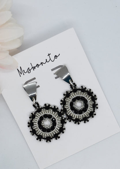 BLack boho earrings 