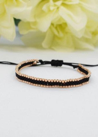 black thin bracelet