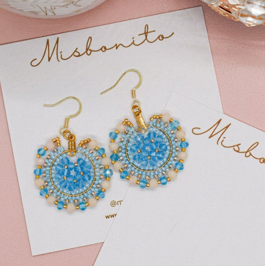 blue earrings boho chic